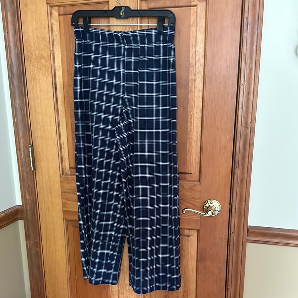 Plaid Stretchy Dress Pants